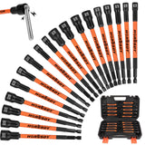 HORUSDY 18Pc Magnetic Nut Driver Set SAE Metric Nut Driver Set Impact Drill Tool