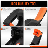 Set of 16 Heavy-Duty 5-Inch HORUSDY Rubber and Nylon Spring Clamps - Ergonomic Non-Slip Grip for Woodworking and DIY Projects