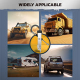 Handheld tire inflator with digital pressure gauge, dual head chucks, and TPMS compatibility for accurate inflation and deflation.