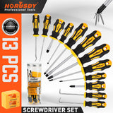 HORUSDY 13Pcs Magnetic Screwdriver Set Phillips Flat Head Tips Automotive Hook