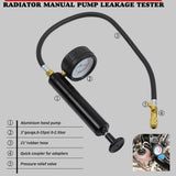 34pc pneumatic coolant pressure tester vacuum cooling system purge and refill kit with various radiator adapters, hose, and storage case