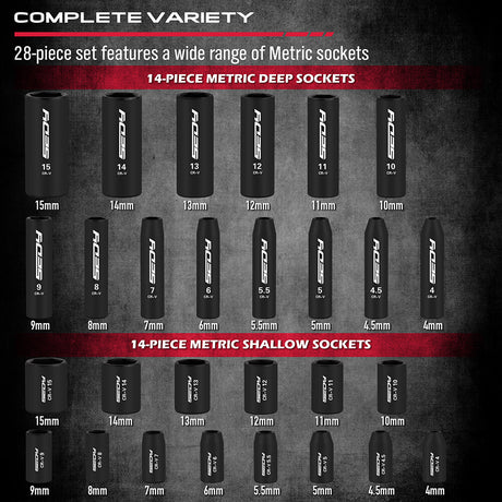 SEDY 39-Piece Torx & Hex Bit Master Impact Socket Set with S2 Alloy Steel for Automotive and Machine Repair