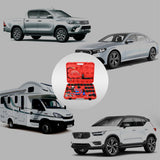 34pc pneumatic coolant pressure tester vacuum cooling system purge and refill kit with various radiator adapters, hose, and storage case