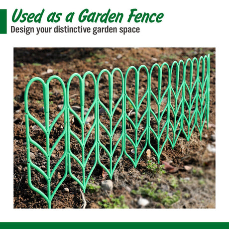 Green metal trellis for climbing indoor plants, leaf-shaped, rust-resistant, 35.5 cm high