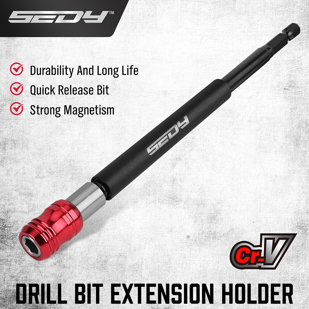 CRILL Professional Magnetic Bit Holder with Quick-Release Design and Durable CR-V Steel