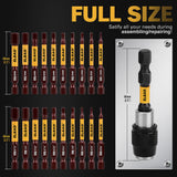 ELEAD 21-piece hex bit set with magnetic tips, made from durable S2 alloy steel for impact resistance and precision in heavy-duty applications.