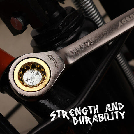 HORUSDY Metric Ratchet Spanner Set Nickel Plated Ratchet Spanners