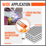 Pack of 50 Low Temperature 1.6mm Aluminum Welding Cored Wires - Perfect for Various Welding Applications, Including Electric and Food Industry