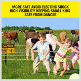 HORUSDY 1000 meter red and white high-visibility poly wire for electric fences, featuring UV-treated coating and stainless steel strands