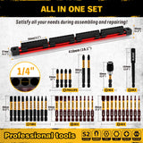 ELEAD 38-piece magnetic screwdriver bit set with storage rail and S2 steel bits