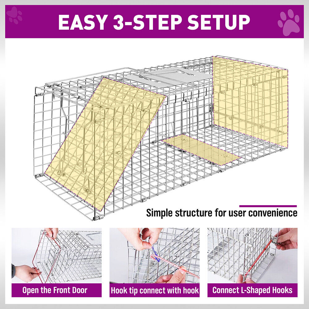 HORUSDY Humane Possum Feral Cage Cat Rabbit Bird Animal Trap Hare Fox Live Catch