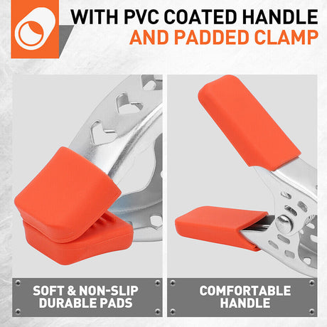 SPACK Heavy Duty 4-Inch Spring Clamp with Steel Spring and Non-Slip PVC Coated Handle