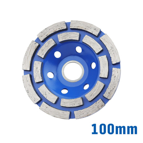 High-Durability Diamond Coated Grinding Cup Wheel - 125mm and 100mm, Ideal for Masonry, Marble, Tile, Concrete, Granite, Ceramic