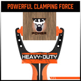 Set of 16 Heavy-Duty 5-Inch HORUSDY Rubber and Nylon Spring Clamps - Ergonomic Non-Slip Grip for Woodworking and DIY Projects