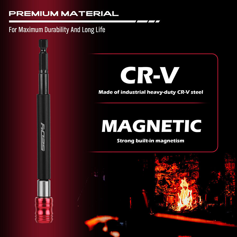 CRILL Professional Magnetic Bit Holder with Quick-Release Design and Durable CR-V Steel