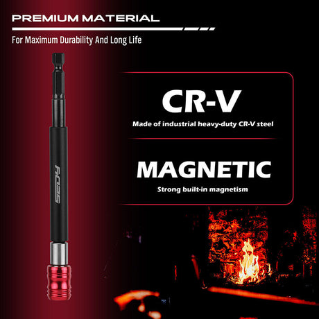 CRILL Professional Magnetic Bit Holder with Quick-Release Design and Durable CR-V Steel