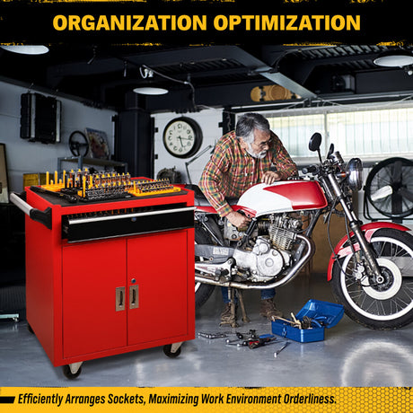 "ELEAD Magnetic Socket Organizer Tray Set for Efficient Tool Storage and Wall Mounting