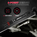 Professional 7-piece spark plug socket set with magnetic rail, 6-point design & corrosion-resistant finish - HORUSDY Australia