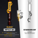 ELEAD 21-piece hex bit set with magnetic tips, made from durable S2 alloy steel for impact resistance and precision in heavy-duty applications.