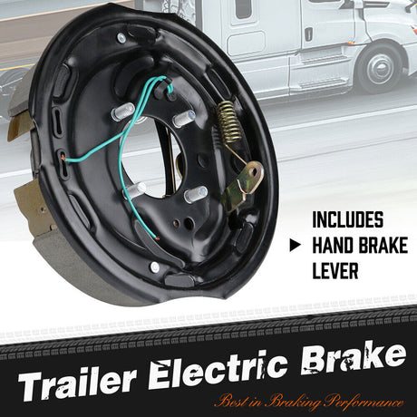 10 Inch Trailer Electric Brake, Heavy Duty Braking System for Trailers by HORUSDY