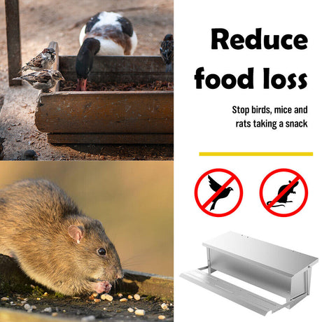 VaKa Automatic Chicken Feeder with a capacity of 5/10KG, featuring a self-opening, weight-operated lid to keep feed secure and fresh