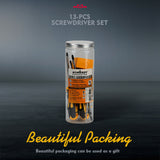 HORUSDY 13Pcs Magnetic Screwdriver Set Phillips Flat Head Tips Automotive Hook