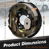 10 Inch Trailer Electric Brake, Heavy Duty Braking System for Trailers by HORUSDY