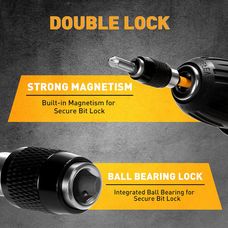 ELEAD 3-piece magnetic bit holder set with 1/4” hex shank, quick-release design, strong magnetism and S2 steel for drills and drivers