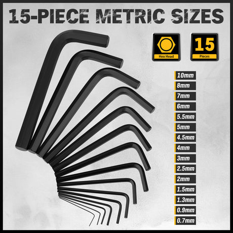 "41-piece hex and torx key allen wrench set with T-handle, featuring metric and SAE sizes, ideal for mechanics and DIY enthusiasts."
