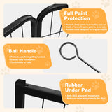 Foldable and adjustable metal pet playpen with 8 panels for indoor and outdoor use, suitable for small to large pets.