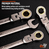 HORUSDY 6-32MM Ratchet Spanner Set with Flexible Head for Versatile Use