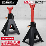 Horusdy 6-Ton car jack stand with double safety locking system, heavy-duty vehicle support, adjustable height