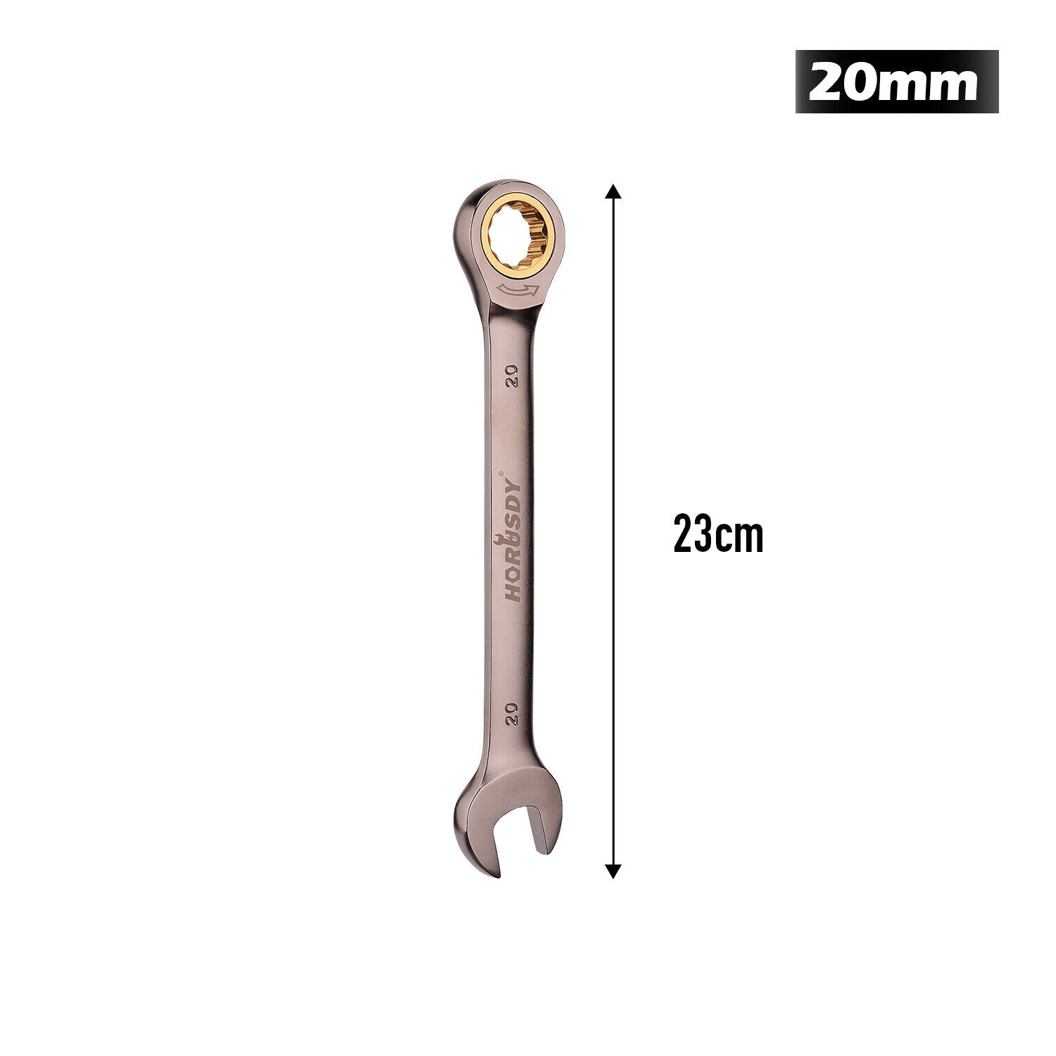 HORUSDY 6-32MM Ratchet Spanner Nickel Plating Ratcheting Spanners Metric Wrench