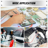 SWANLAKE 43-piece back probe test lead kit with silicone wires, multicolour probe pins, alligator clips, and banana plug connectors for diagnostic testing.