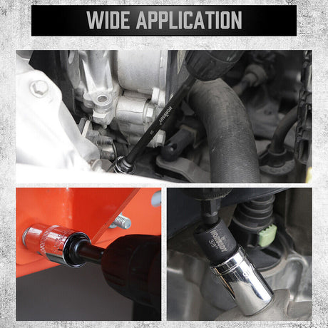 Heavy-duty 1/4" hex impact socket adapter set with 360° rotation - HORUSDY Professional Tools Australia