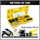 HORUSDY 8 Ton Hydraulic Crimper Cable Lugs Wire Force Crimping Tool Kit AU