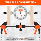 HORUSDY clamp connector with leveling bubble, universal fit for 6mm x 18mm L-bar clamps, 350lbs force, woodworking tool extension