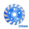 High-Durability Diamond Coated Grinding Cup Wheel - 125mm and 100mm, Ideal for Masonry, Marble, Tile, Concrete, Granite, Ceramic