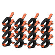 Set of 16 Heavy-Duty 5-Inch HORUSDY Rubber and Nylon Spring Clamps - Ergonomic Non-Slip Grip for Woodworking and DIY Projects