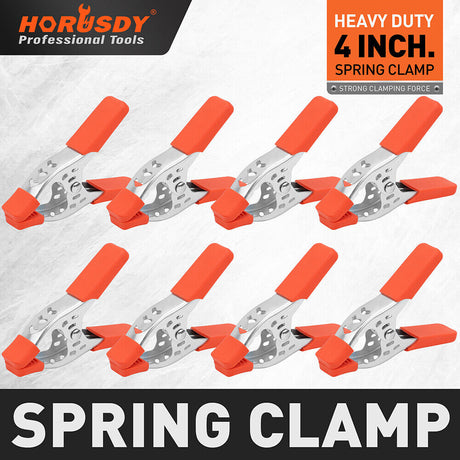 SPACK Heavy Duty 4-Inch Spring Clamp with Steel Spring and Non-Slip PVC Coated Handle