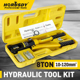 HORUSDY 8 Ton Hydraulic Crimper Cable Lugs Wire Force Crimping Tool Kit AU