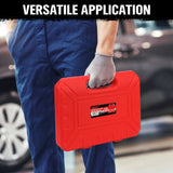 10-piece bearing race and seal driver tool kit with durable aluminum adapters, ideal for installing wheel bearings and seals in automotive repairs.