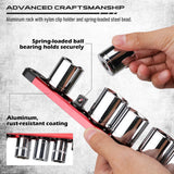 Magnetic Socket Organizer Rail Set with Adjustable Clips for Tool Storage