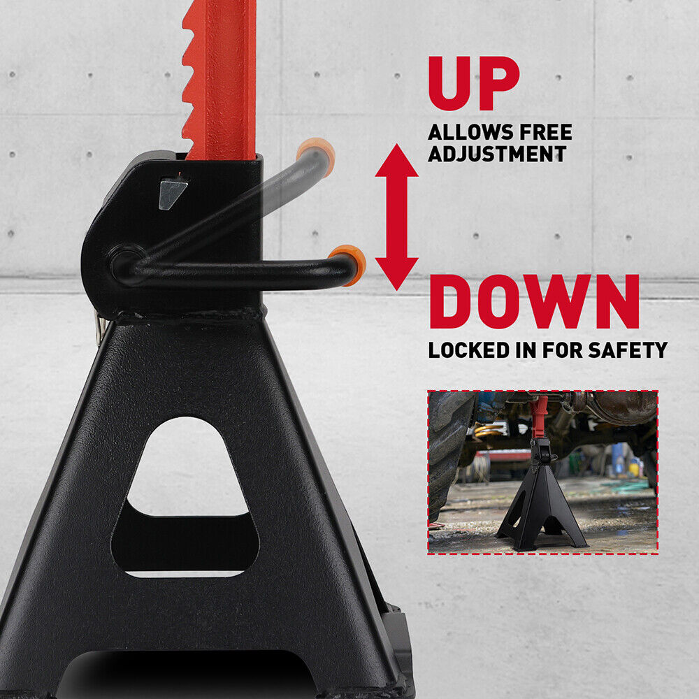 Horusdy 3-Ton car jack stand with double safety locking system, adjustable height, heavy-duty vehicle support