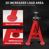 HORUSDY 30 Ton Heavy Duty Adjustable Jack Stand - Red Trolley Car Truck Lift Hoist