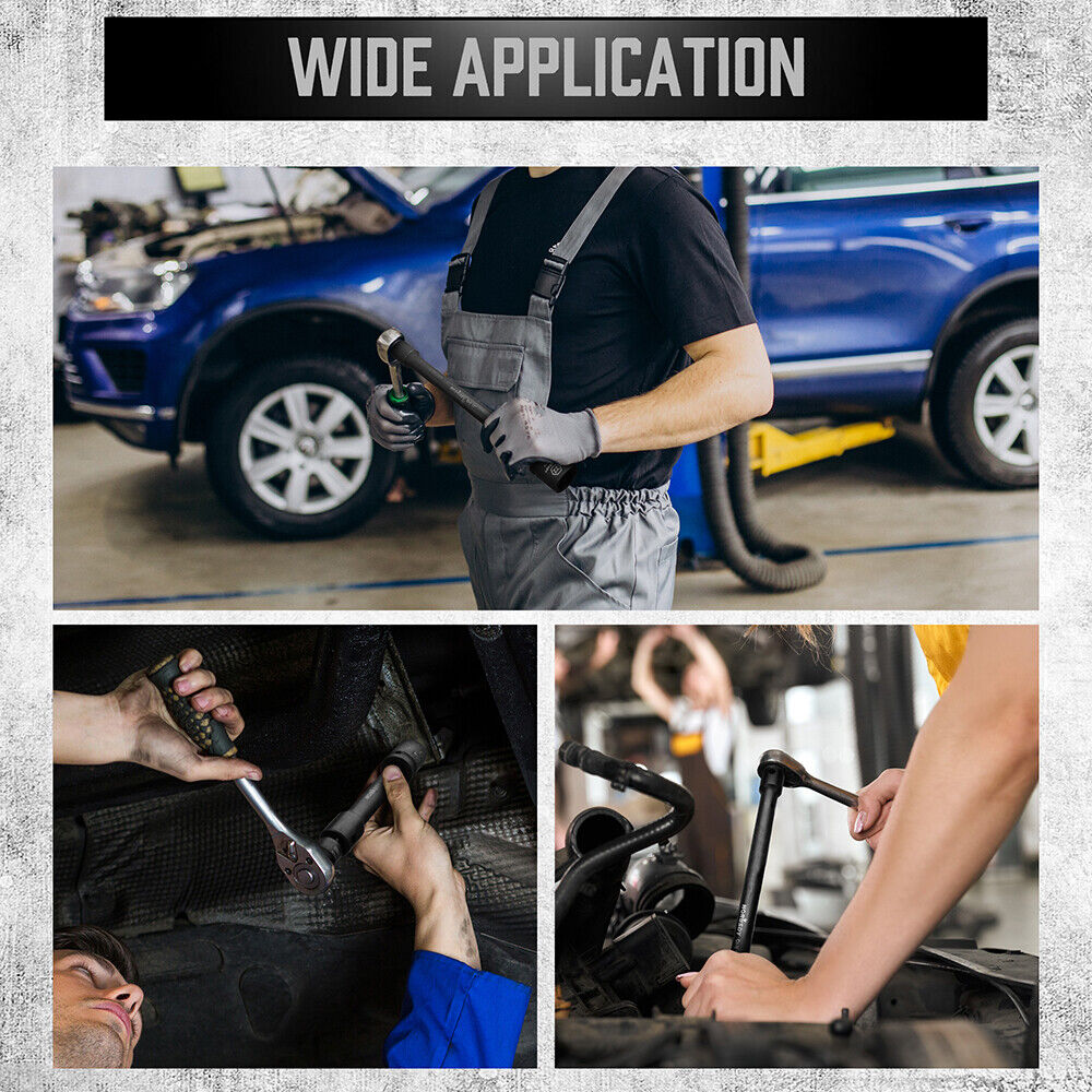 HORUSDY  Impact Extension Bar Set - Cr-V, 1/4", 3/8", 1/2" Drive with Socket Adaptor Reducers