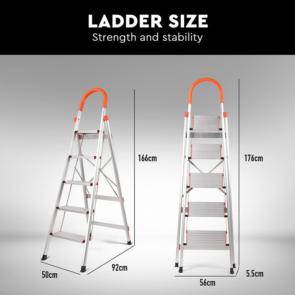 Folding Step Ladder with Non-Slip Steps