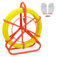 100M HORUSDY fiberglass fish tape cable puller with 4.5mm diameter for wire installation, featuring a non-conductive, durable design with stabilised support.