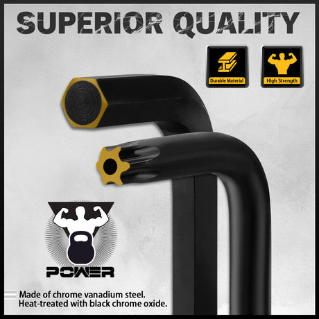 "41-piece hex and torx key allen wrench set with T-handle, featuring metric and SAE sizes, ideal for mechanics and DIY enthusiasts."