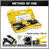 HORUSDY 6 Ton Hydraulic Crimper Battery Wire Cable Lug Terminal Crimping Tool